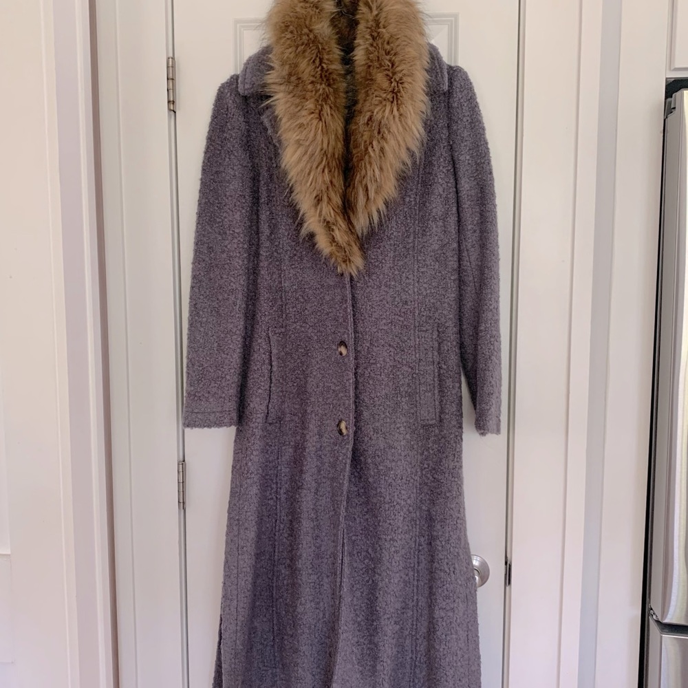 NWOT Anthropologie Elevenses fur-collared coat - 4